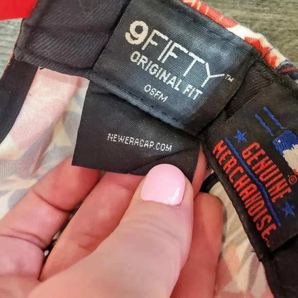 New Era MLB NY Yankees Snapback Hat OSFM Original Fit Adjustable Red Tropical - Picture 7 of 15